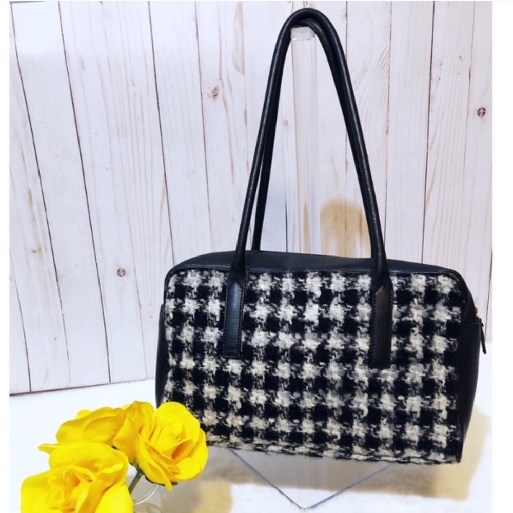 VTG ITALIAN Wool Houndstooth Shoulder bag